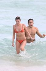 KATIE CASSIDY in Bikini on the Beach in Miami 12/22/2015