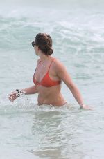 KATIE CASSIDY in Bikini on the Beach in Miami 12/22/2015