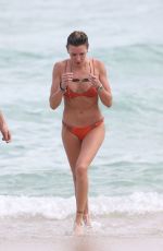 KATIE CASSIDY in Bikini on the Beach in Miami 12/22/2015