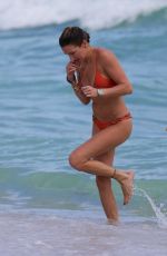 KATIE CASSIDY in Bikini on the Beach in Miami 12/22/2015