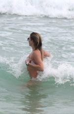 KATIE CASSIDY in Bikini on the Beach in Miami 12/27/2015