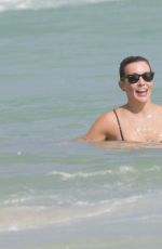 KATIE CASSIDY in Bikini on the Beach in Miami 12/30/2015