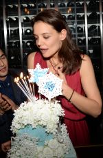 KATIE HOLMES at Beauty & Essex in New Yor 12/16/2015