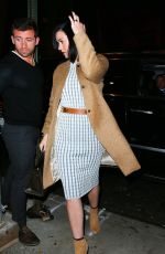 KATY PERRY Leaves Polo Bar in New York 12/10/2015
