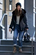 KEIRA NIGHTLEY Leaves Her Home in New York 12/19/2015