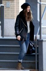 KEIRA NIGHTLEY Leaves Her Home in New York 12/19/2015