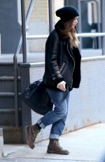 KEIRA NIGHTLEY Leaves Her Home in New York 12/19/2015
