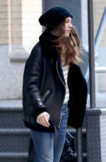 KEIRA NIGHTLEY Leaves Her Home in New York 12/19/2015