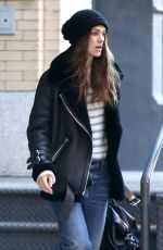 KEIRA NIGHTLEY Leaves Her Home in New York 12/19/2015