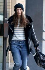 KEIRA NIGHTLEY Leaves Her Home in New York 12/19/2015