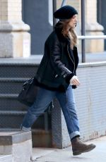 KEIRA NIGHTLEY Leaves Her Home in New York 12/19/2015