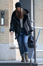 KEIRA NIGHTLEY Leaves Her Home in New York 12/19/2015