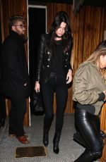 KENDALL JENNER Leaves The Nice Guy in West Hollywood 12/15/2015