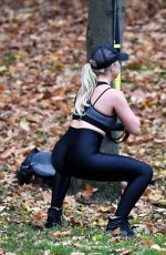 KIMBERLEY GARNER Working Out in Hyde Park in London 12/03/2015
