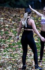 KIMBERLEY GARNER Working Out in Hyde Park in London 12/03/2015
