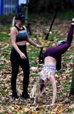 KIMBERLEY GARNER Working Out in Hyde Park in London 12/03/2015