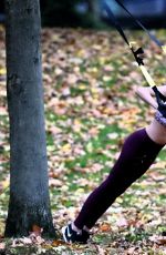KIMBERLEY GARNER Working Out in Hyde Park in London 12/03/2015