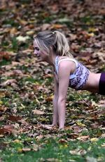 KIMBERLEY GARNER Working Out in Hyde Park in London 12/03/2015