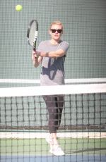 KIRSTEN DUNST Playing Tennis in Los Angeles 12/21/2015