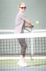 KIRSTEN DUNST Playing Tennis in Los Angeles 12/21/2015