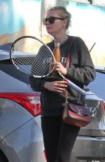 KIRSTEN DUNST Playing Tennis in Los Angeles 12/21/2015