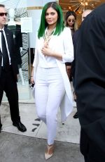 KYLIE JENNER Debuts Emerald Green Hair at Dash Store in Los Angeles 11/30/2015