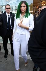 KYLIE JENNER Debuts Emerald Green Hair at Dash Store in Los Angeles 11/30/2015