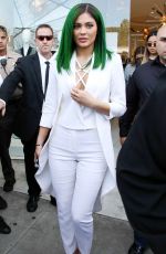 KYLIE JENNER Debuts Emerald Green Hair at Dash Store in Los Angeles 11/30/2015