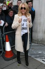 KYLIE MINOGUE Leaves BBC Radio 2 Studio in London 12/04/2015