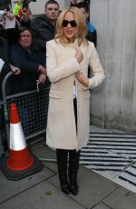 KYLIE MINOGUE Leaves BBC Radio 2 Studio in London 12/04/2015