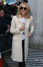 KYLIE MINOGUE Leaves BBC Radio 2 Studio in London 12/04/2015