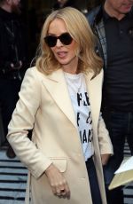 KYLIE MINOGUE Leaves BBC Radio 2 Studio in London 12/04/2015
