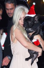 LADY GAGA Arrives at Her Hotel in New York 12/11/2015