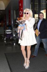 LADY GAGA Arrives at LAX Airport in Los Angeles 12/24/2015