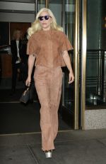LADY GAGA Leaves Her Hotel in New York 12/10/2015