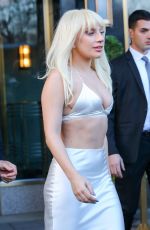 LADY GAGA Leaves Her Hotel in New York 12/11/2015