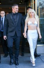 LADY GAGA Leaves Her Hotel in New York 12/11/2015