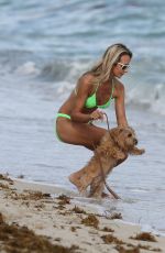 LADY VICTORIA HERVEY in Bikini at a Beach in Miami 12/01/2015