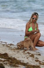 LADY VICTORIA HERVEY in Bikini at a Beach in Miami 12/01/2015