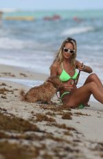 LADY VICTORIA HERVEY in Bikini at a Beach in Miami 12/01/2015