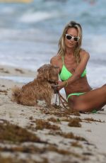 LADY VICTORIA HERVEY in Bikini at a Beach in Miami 12/01/2015