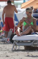 LADY VICTORIA HERVEY in Bikini at a Beach in Miami 12/01/2015