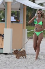 LADY VICTORIA HERVEY in Bikini at a Beach in Miami 12/01/2015