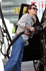 LENA HEADEY at a Gas Station in Los Angeles 12/03/2015
