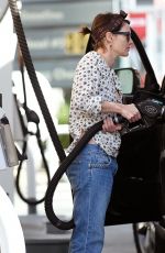 LENA HEADEY at a Gas Station in Los Angeles 12/03/2015