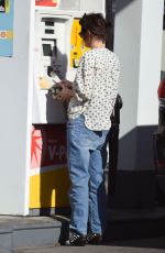 LENA HEADEY at a Gas Station in Los Angeles 12/03/2015