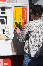 LENA HEADEY at a Gas Station in Los Angeles 12/03/2015