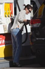 LENA HEADEY at a Gas Station in Los Angeles 12/03/2015