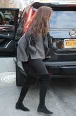 LILY ALDRIDGE Out and About in New York 12/04/2015