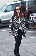 LILY COLLINS Leaves an Office in Los Angeles 12/15/2015